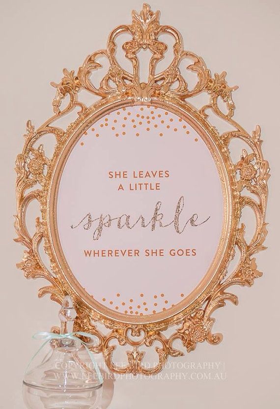 Wedding - She Leaves A Little Sparkle Wherever She Goes™ - Pink, Gold And Glitter Nursery Artwork - 8x10 INSTANT DOWNLOAD Art Print - Sparkle Art Work