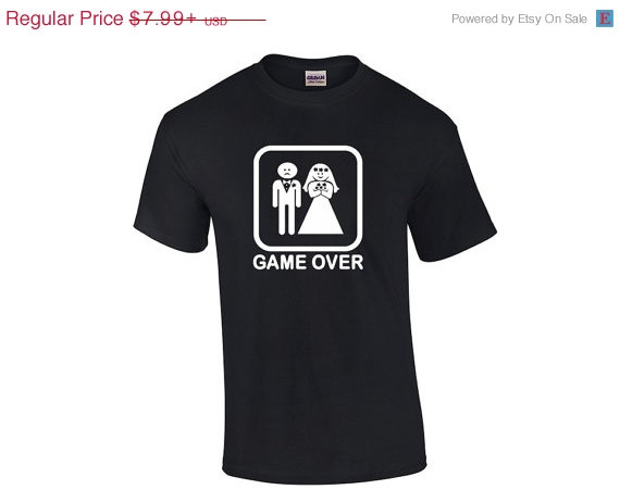 Mariage - Game Over T-shirt Wedding Gift Funny Gift Gift for Groom Bestman gift Groomsmen gift Wedding gift for husband Groom Gift Groomsmen