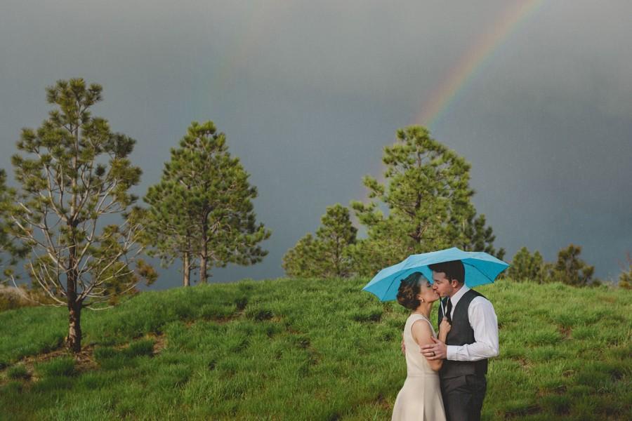 زفاف - Colorado Wedding Photographer Double Rainbow!