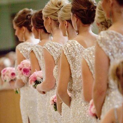 Mariage - Sequined Bridesmaid Dress