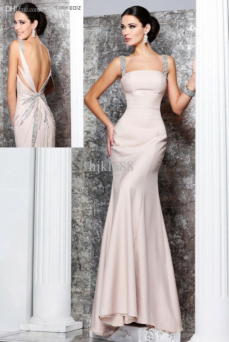 Hochzeit - Tarik Ediz Backless Evening Dresses Full Length Mermaid Embellished Crystal Beaded Party Gown Sexy Prom Dress Online with $92.15/Piece on Hjklp88's Store 