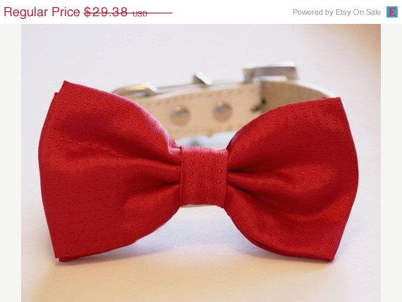 Свадьба - Red Dog Bow tie, Valentine's Day Gift, Dog Lovers, Red Dog Bow, Pet wedding Accessory, Love Red
