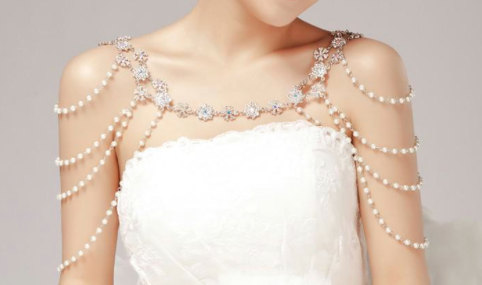 Свадьба - 30% Off - Bridal Shoulder Necklace, Body Necklace.