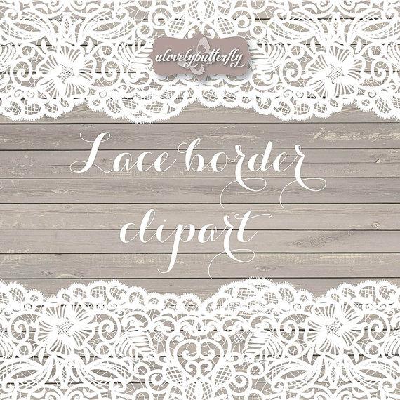 Mariage - VECTOR Wedding clipart lace border, rustic clipart, shabby chic wedding, lace clipart, lace border, bridal shower, INSTANT DOWNLOAD