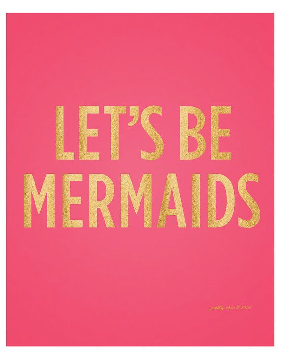 Wedding - Let's Be Mermaids - Beach - Summer - Art Print - Wall Art - Pretty Chic SF