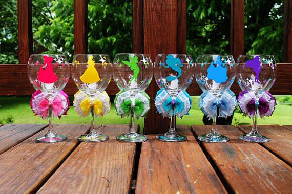 Mariage - Disney Princess Beauty And The Beast Belle Wine Glass Bride Bridesmaid Maid Of Honor Wine Glass