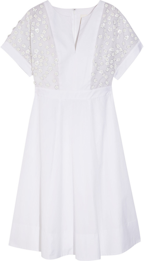 زفاف - J.Crew Collection + Thomas Mason Embellished Cotton-Poplin Dress