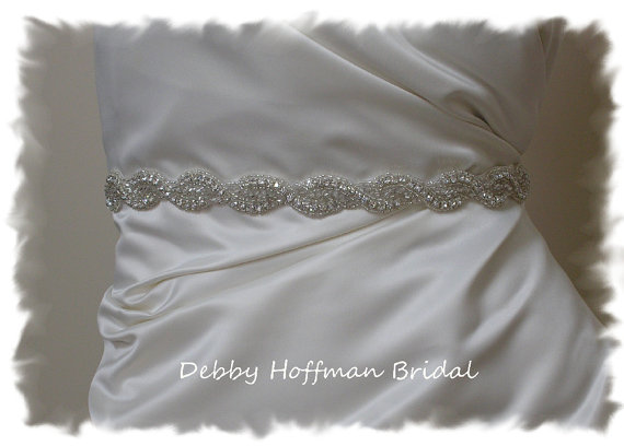 زفاف - Bridal Sash, 24 Inch Rhinestone Crystal Beaded Wedding Dress Sash, Wedding Sash, Belt,  No. 1126S-24, Wedding Accessories, Belts, Sashes