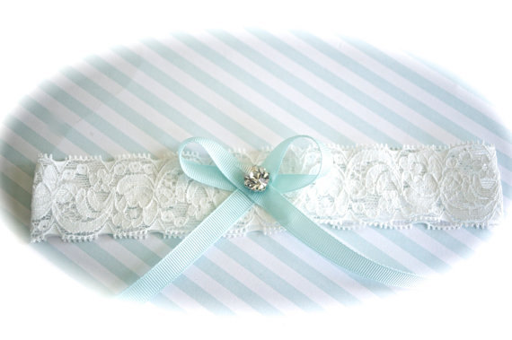 Hochzeit - Weddings, Garters, Something Blue Bow Garter