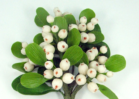 Wedding - Polymer Clay Flowers Supplies Mistletoe for Bouquet and Handmade Gifts