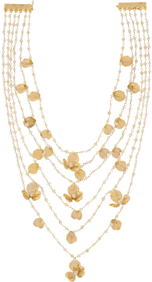 Mariage - Rosantica Poesia Gold-Tone Freshwater Pearl Necklace