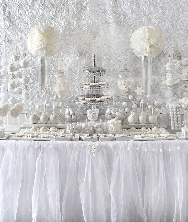 Mariage - Trend Alert: All White Bridal Showers {  Winter Theme