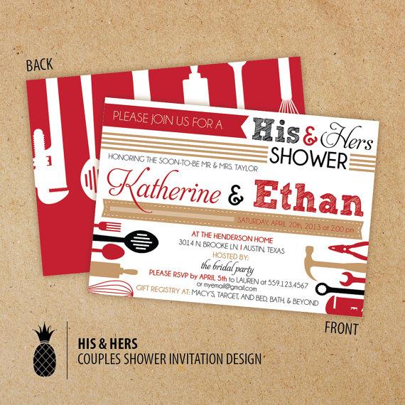Mariage - His & Hers Shower Invitations