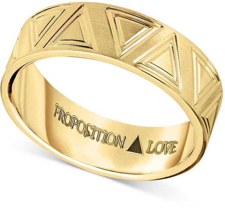 Mariage - Proposition Love Women's Triangle-Accent Wedding Band in 14k Gold