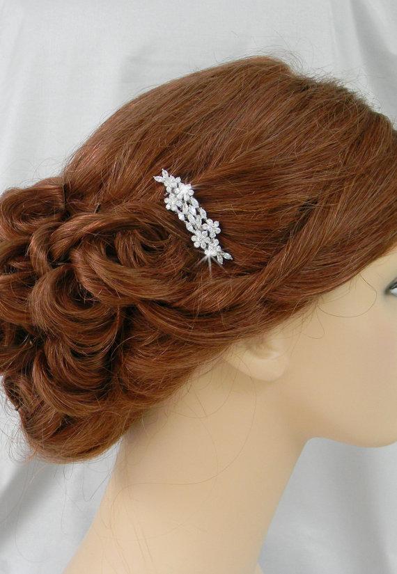 زفاف - Wedding Hair Comb, Bridal hair comb,Crystal , Swarovski crystal comb, Wedding jewelry, Hair clip, Piper Bridal Comb