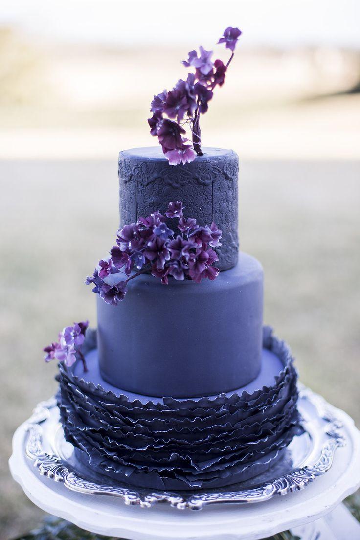 Wedding - Deep Purple Wedding Cake