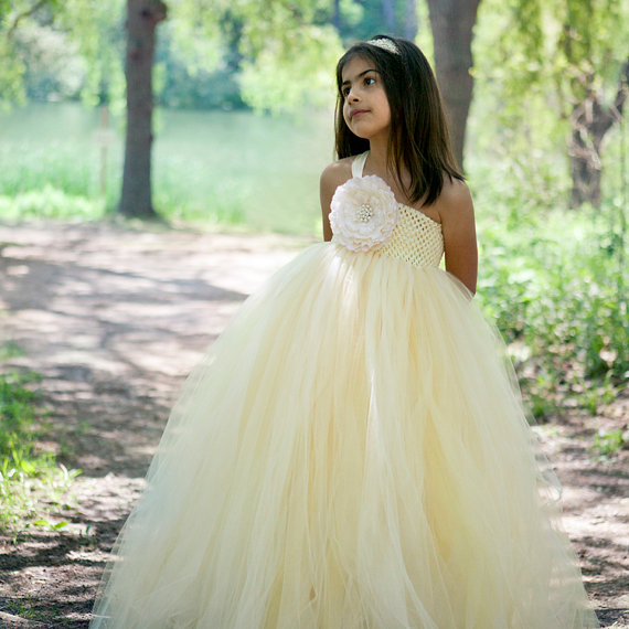 زفاف - Ivory Tutu Dress..Birthday Tutu Dress.. Flower girl dress…Great Gatsby…Champagne tutu dress