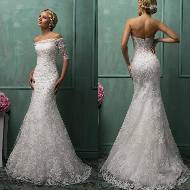Свадьба - Sexy Lace Mermaid Backless Wedding Dresses 2015 Open Back Wedding Gowns Plus Size With Jackets Amelia Sposa Online with $120.16/Piece on Hjklp88's Store 