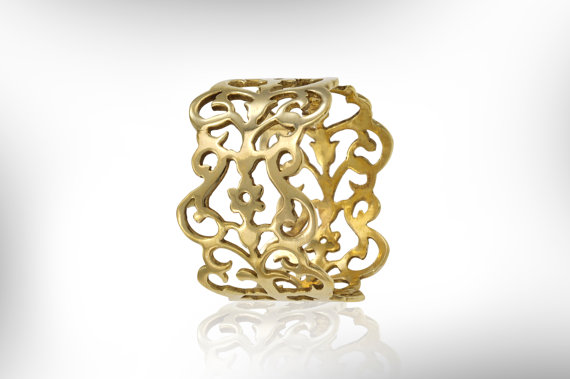 Hochzeit - Star of David Ring- Judaica Jewelry- Israel Jewelry- Lace Ring- Gold Ring- Wedding Band- Filigree Ring- Dainty Ring- Nuritdesign Jewelry