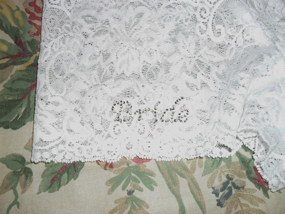 زفاف - Boy Short Style Panties in White Stretch Lace for the BRIDE!