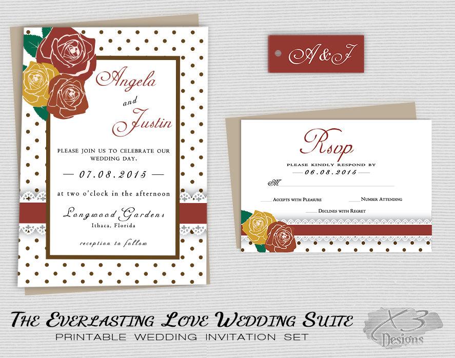 زفاف - Rustic Fall Wedding Invitation