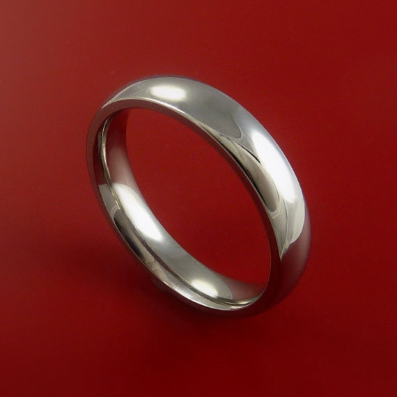 زفاف - Titanium Wedding Band Unisex Engagement Rings Made to Any Sizing 3 to 22
