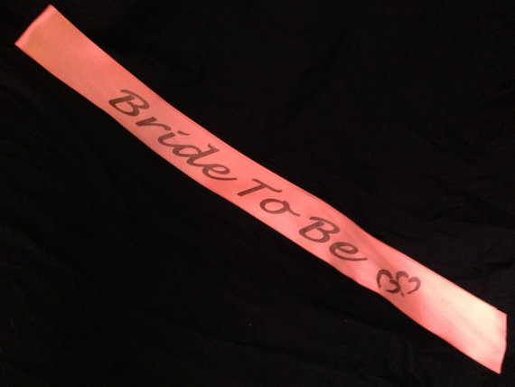 Wedding - Coral , Personalized Wrap Sash, Pageant Sash, Wedding Sash, Mother To Be, Birthday Sash