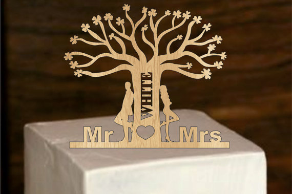 Mariage - fall sale Rustic Wedding Cake Topper - Personalized Monogram Cake Topper - Mr and Mrs - Cake Decor - Bride and Groom