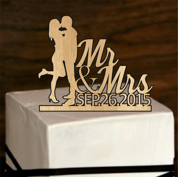 زفاف - fall sale Rustic Wedding Cake Topper - Personalized Monogram Cake Topper - Mr and Mrs - Cake Decor - Bride and Groom