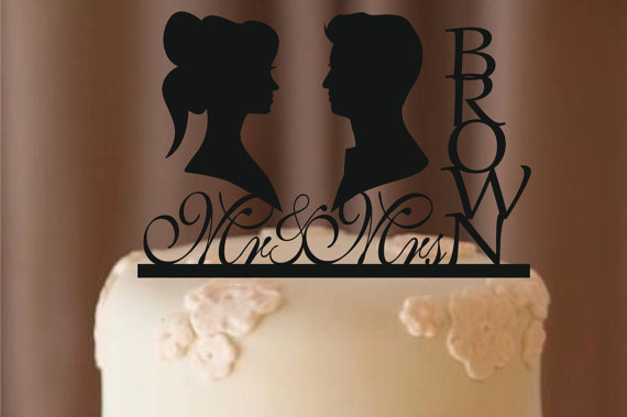 Mariage - fall sale Personalized Cake Topper - Custom Wedding Cake Topper - Monogram Cake Topper - Mr and Mrs - Cake Decor - Bride and Groom