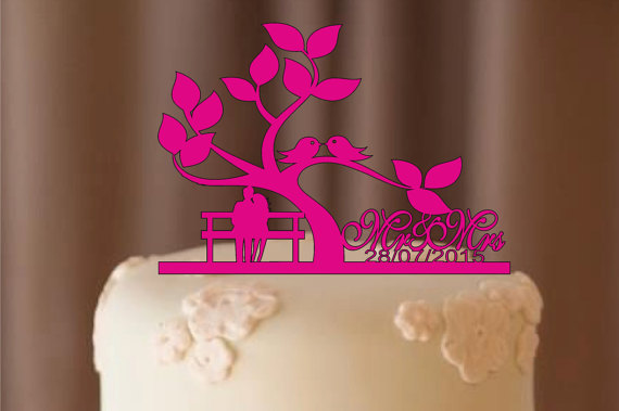 Свадьба - fall sale Personalized Cake Topper - Custom Wedding Cake Topper - Monogram Cake Topper - Mr and Mrs - Cake Decor - Bride and Groom
