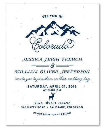 Mariage - Mountains Wedding Invitations ~ In The Rockies