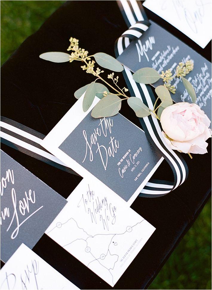 Hochzeit - Black & White Elegant Wedding Inspiration From Diana Marie Photography