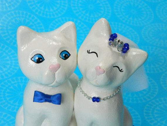 Wedding - Sweet Kitty Cat Cake Topper