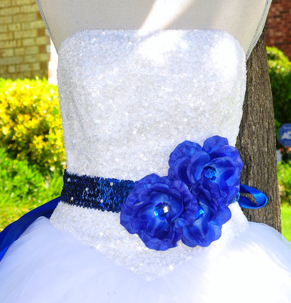 Hochzeit - Last One,Royal Blue Sash,Royal Blue Belt,Flower Belt,Wedding Sash Cobalt Blue Sash,Cobalt Wedding