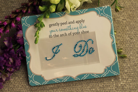 Hochzeit - I Do Rhinestone Shoe Stickers - Wedding Photo Op, Something Blue, I Do Rhinestones, Accessory, Bridal Shoe Decals, Wedding Shoe Decal