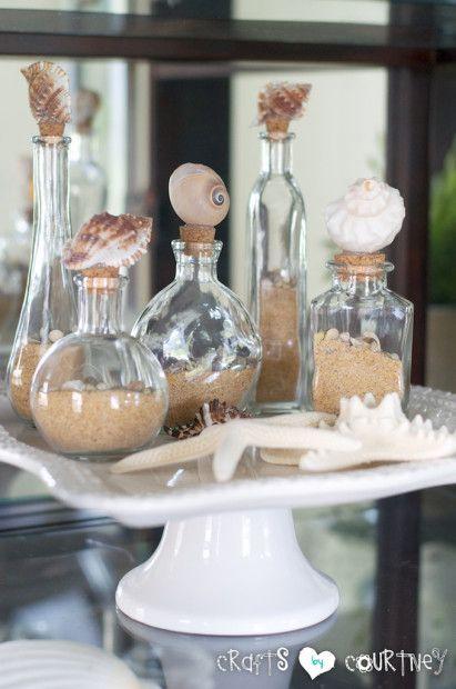 زفاف - Easy-to Make Decorative Seashell Bottles