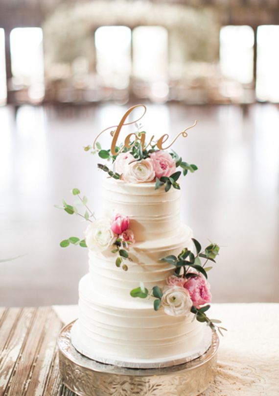 Hochzeit - Love Gold Script Wedding Cake Topper