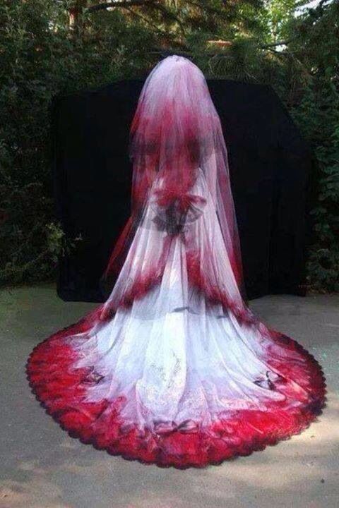 Wedding - Bloody Vampire Countess Bride Southern Belle Costume