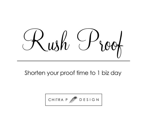 Wedding - Rush Proof - Shorten your proof time to 1 business day or less