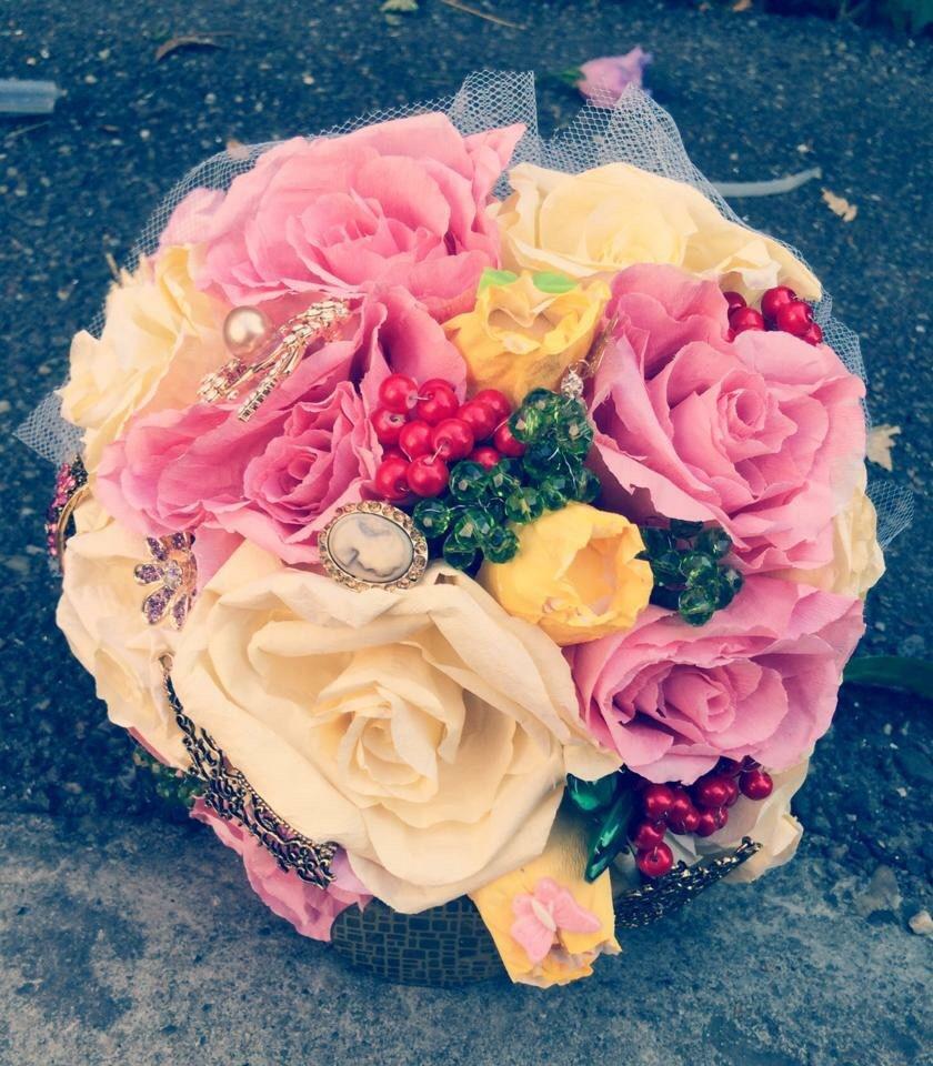 Mariage - paperflowers bouquet
