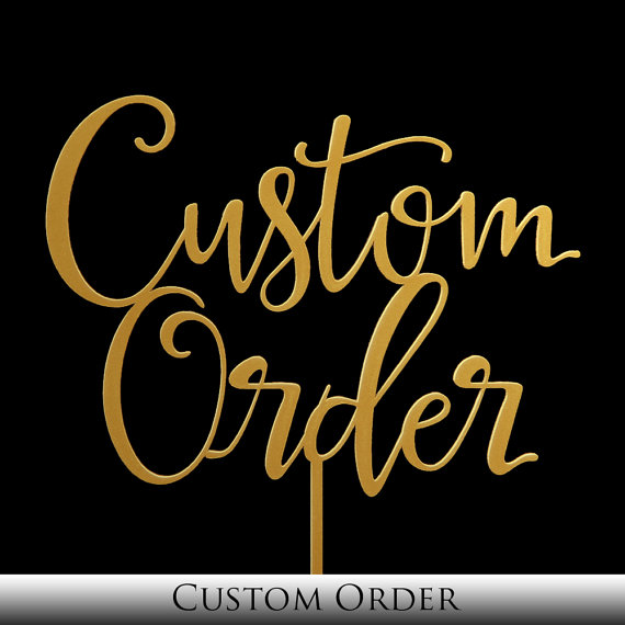 Hochzeit - Custom Cake Topper -  Keepsake Custom Wedding Cake Toppers