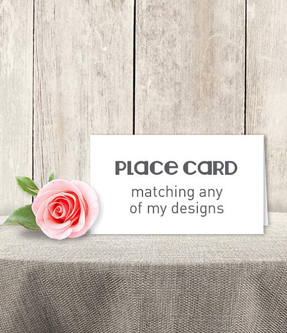 Wedding - Wedding Place Cards / Guest Name Card / Food Card / Food Label / Seating Tent Cards / Guest Seating Cards ▷ Printable PDF