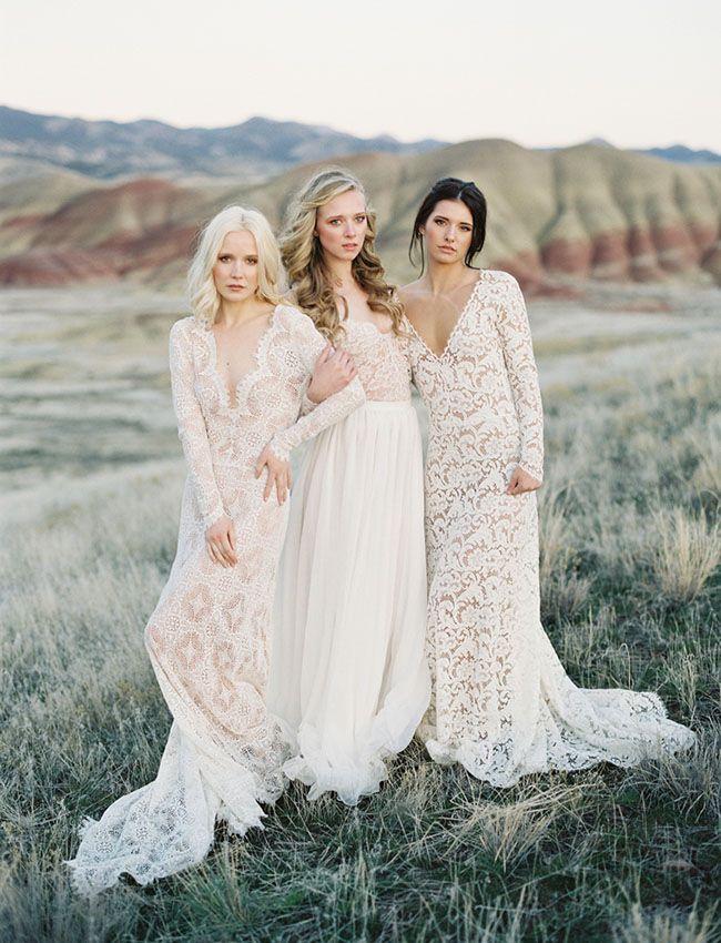 Wedding - Emily Riggs Lace Wedding Dresses Captured In The Painted Hills