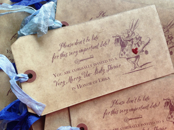 Mariage - Alice in Wonderland  Invitation - Wonderland WEDDING - BIRTHDAY - SHOWER