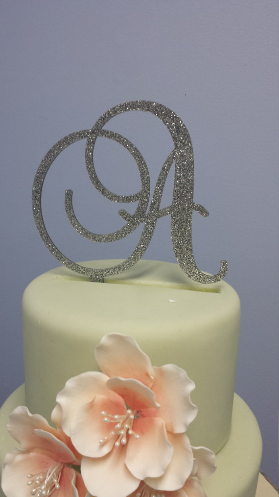 زفاف - MATCH To Your COLOR THEME Custom Color Glitter Acrylic Cake Topper Wedding Cake Topper Sweet Sixteen Cake Topper Sparkly Cake Topper