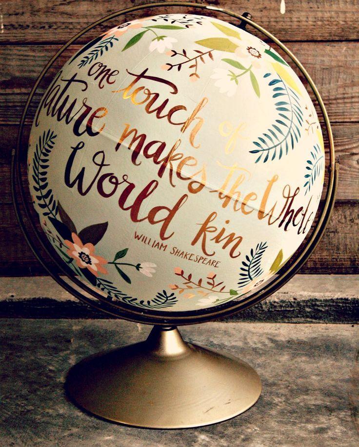 Wedding - DIY Global Recycling: Old Globes Upcycled