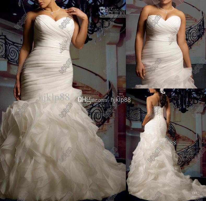 Mariage - Hot Selling 2014 New Custom Plus Size Sexy Sweetheart Strapless Beautifully Organza Mermaid Wedding Dress Bridal Gown Style 3124 Online with $110.27/Piece on Hjklp88's Store 