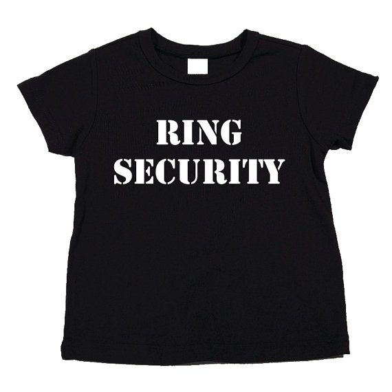 Wedding - Ring Bearer Ring Security T-Shirt Gift for Wedding Celebration.