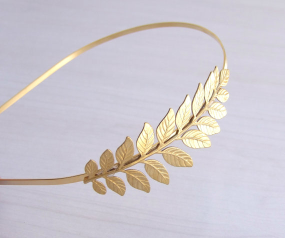 Hochzeit - Leaf Headband, Vine  Headband, Roman Headband, Bridal Hair Accessories, Bridesmaid Headband, Leaf Crown, Laurel Wreath